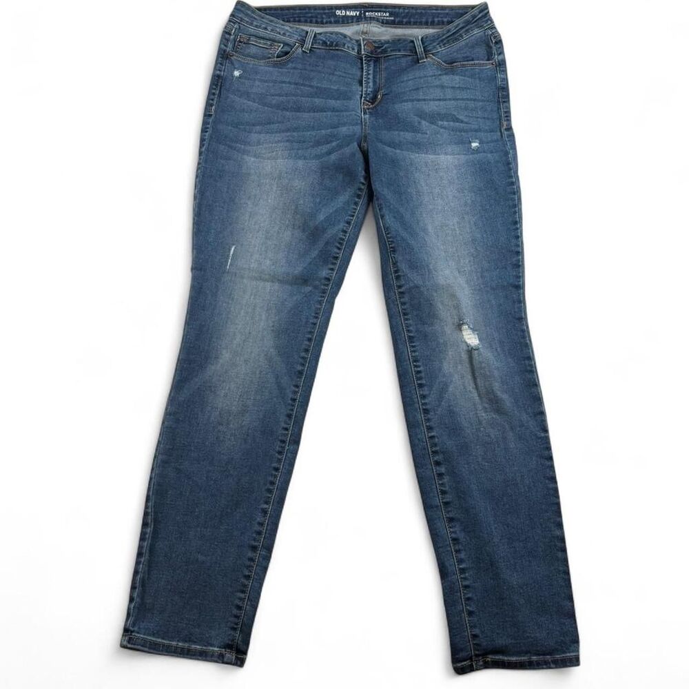 Old Navy Blue Straight Leg Jeans Women’s Size 14 Classic Denim